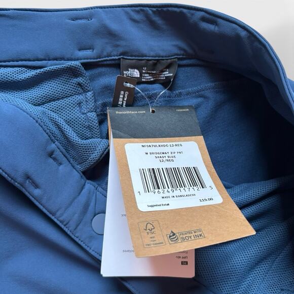 The North Face Bridgeway Zip Off Pants Women’s 12 Blue Hiking Convertible NWT - Picture 6 of 8